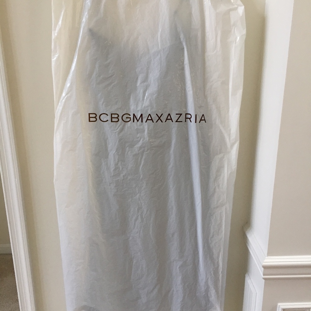 NWOT BCBG MaxAzria Black Lace Up Corset Style Chiffon Dress Retail $375 - Picture 8 of 8
